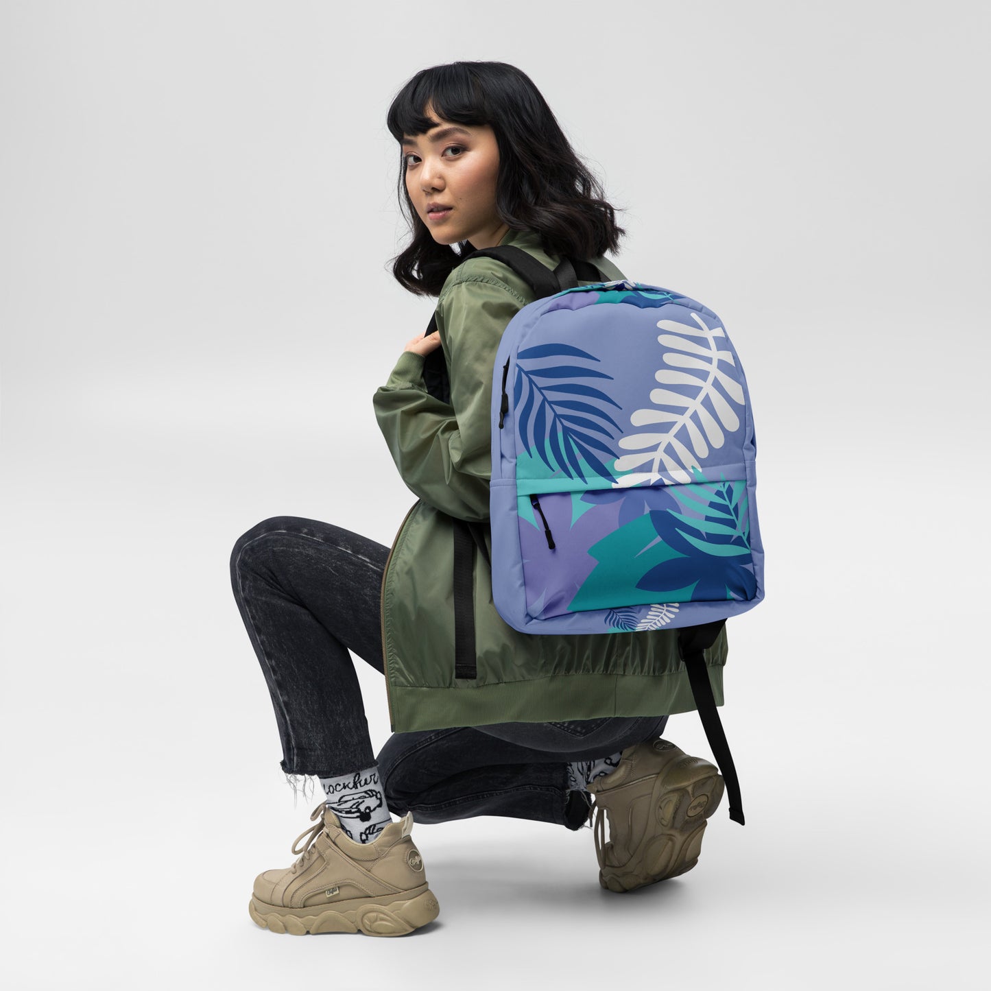 Leaf Printed Backpack