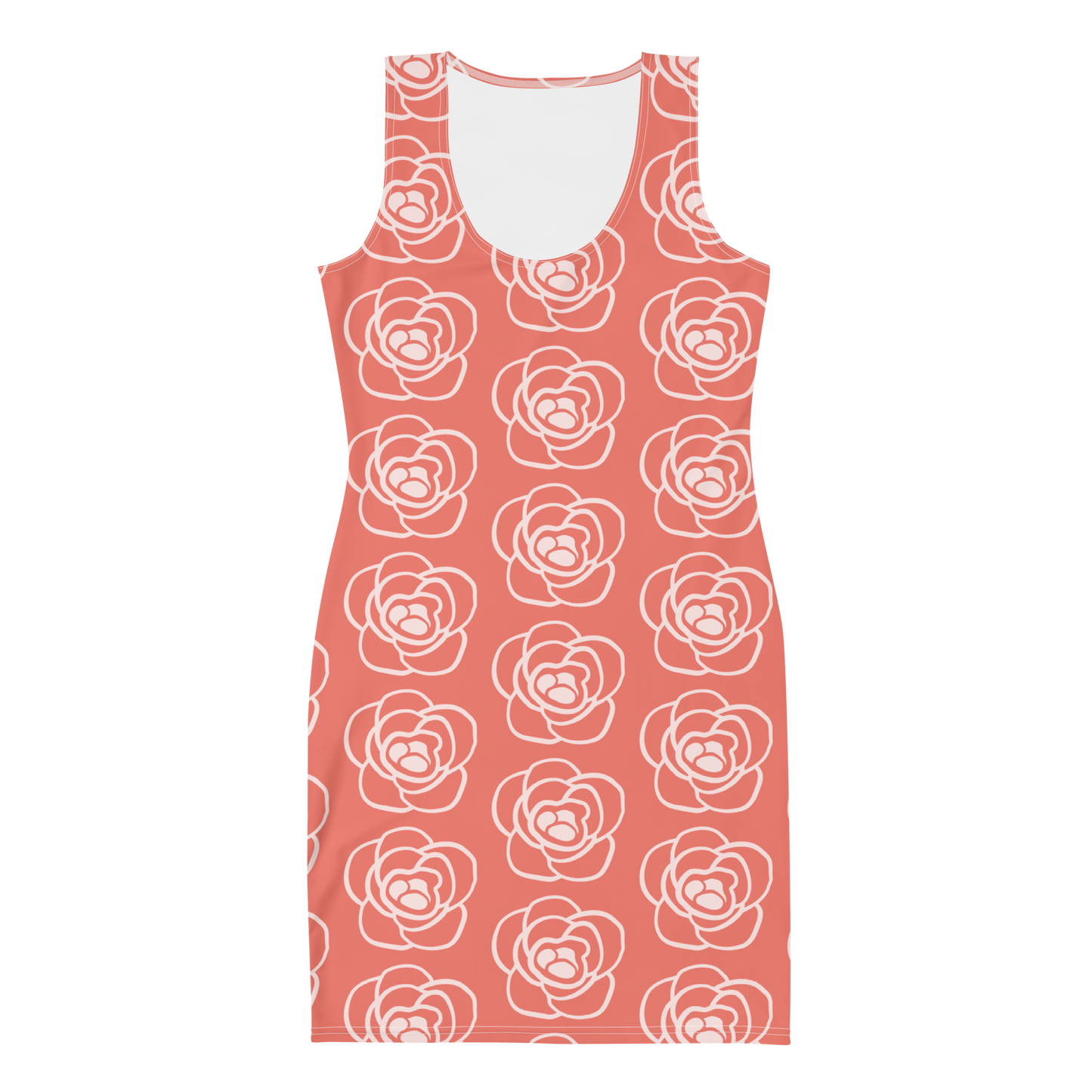 Rose All Over Printed Sublimation Cut & Sew Dress