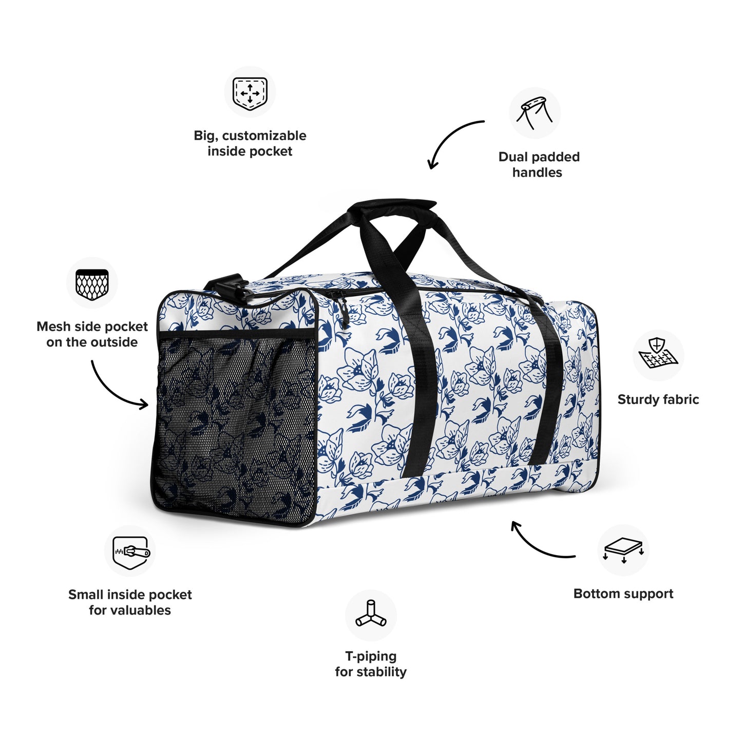 Flower Printed Duffle bag