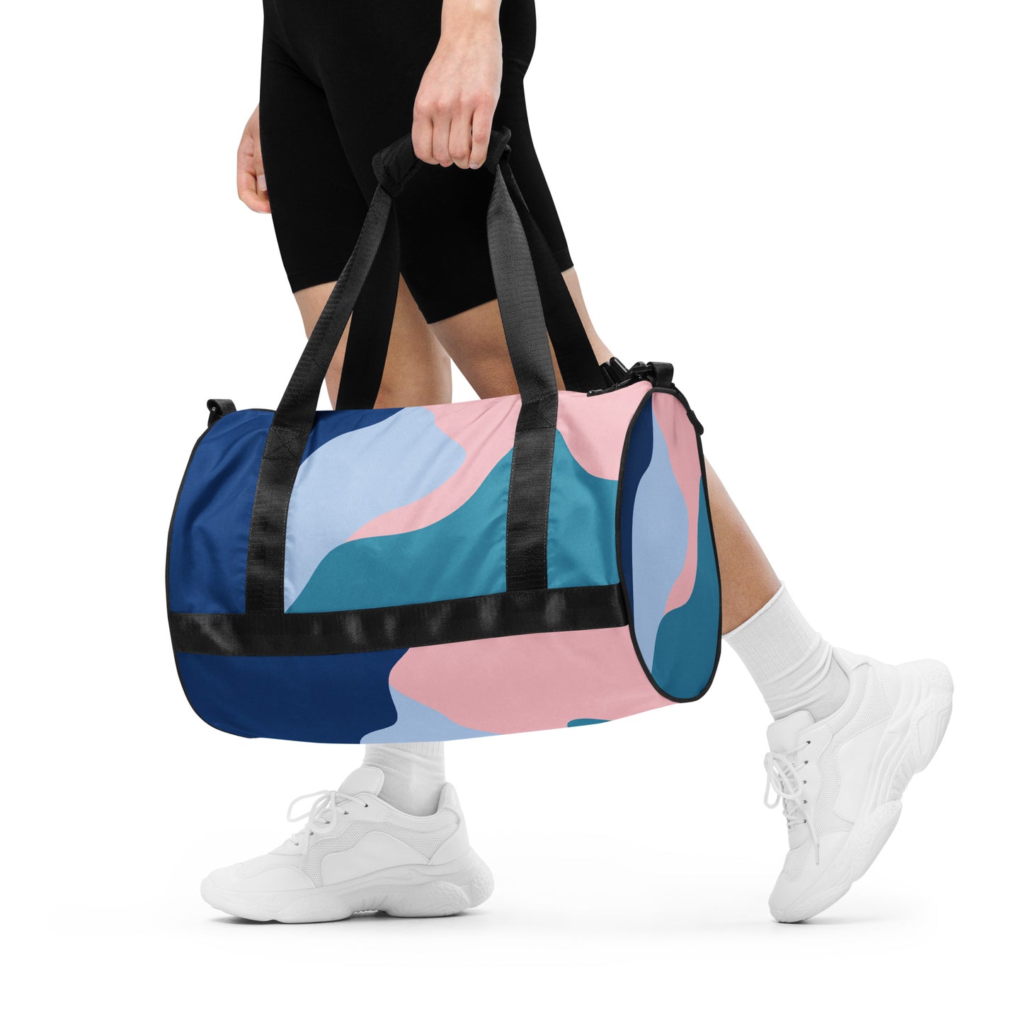 All-over abstract design print gym bag