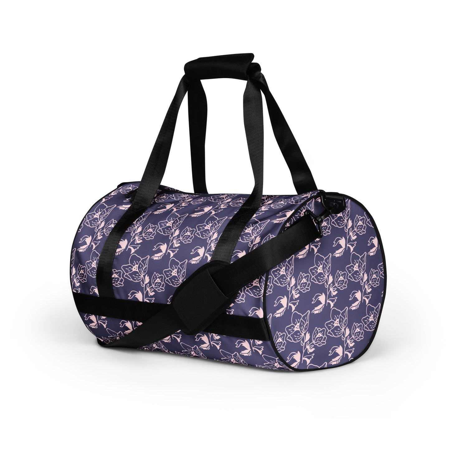 All-over flower print gym bag