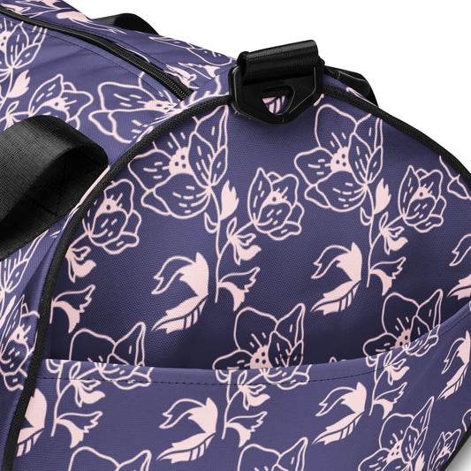 All-over flower print gym bag