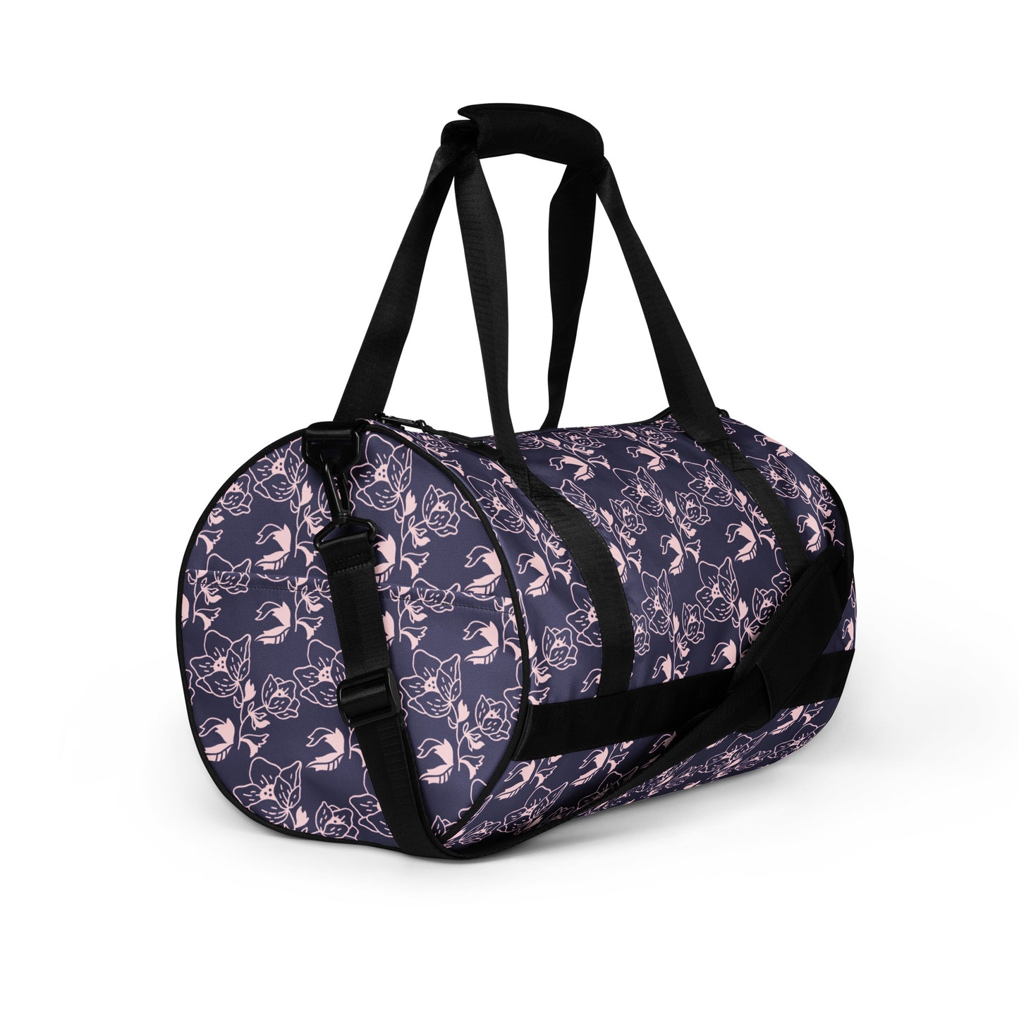 All-over flower print gym bag