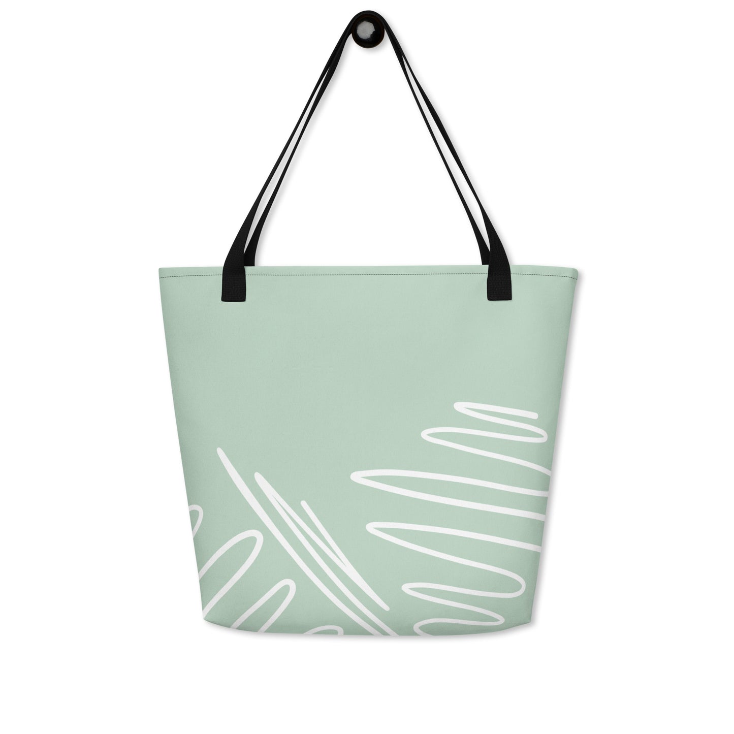 Abstract Sea Printed All-Over Print Large Tote Bag