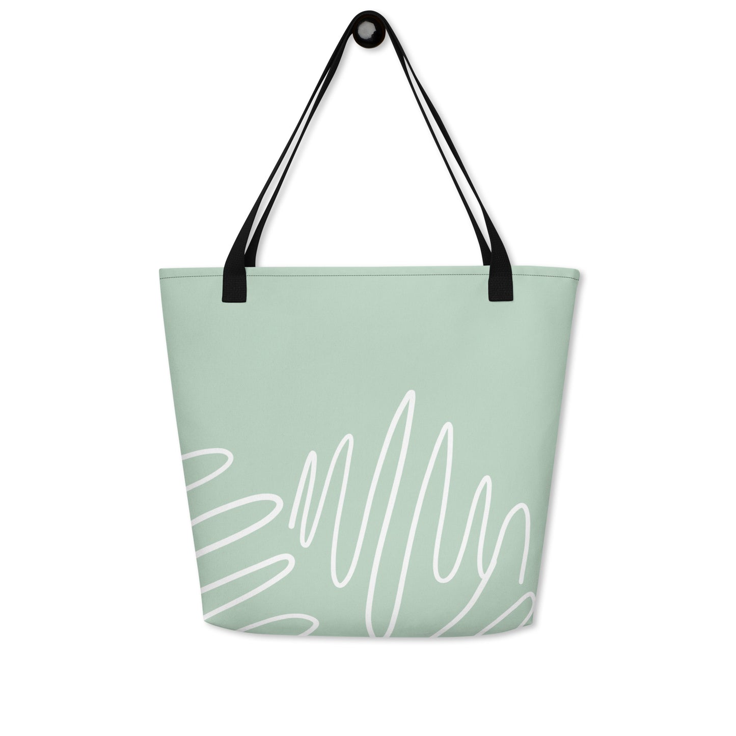 Abstract Sea Printed All-Over Print Large Tote Bag