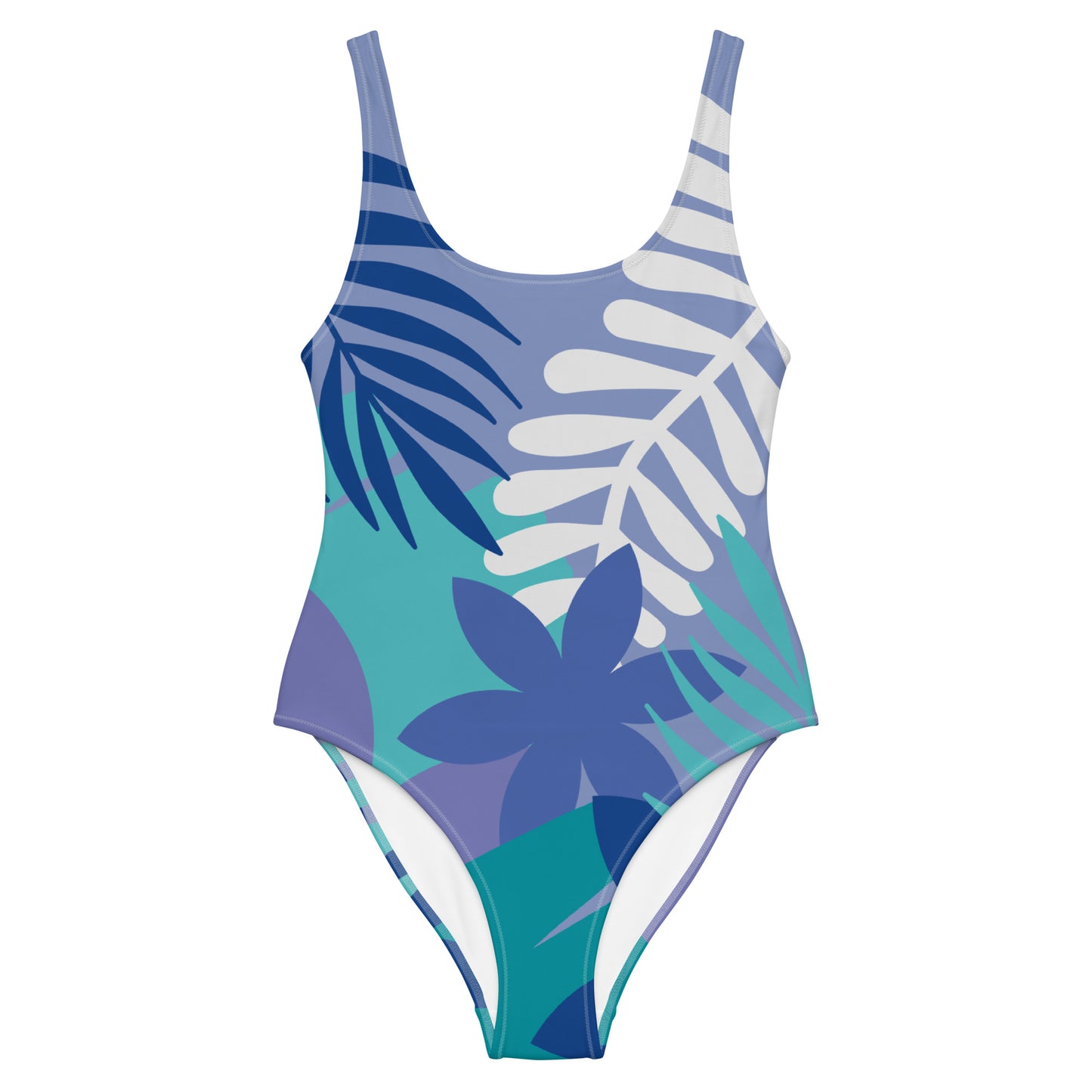 Leaf Printed One-Piece Swimsuit