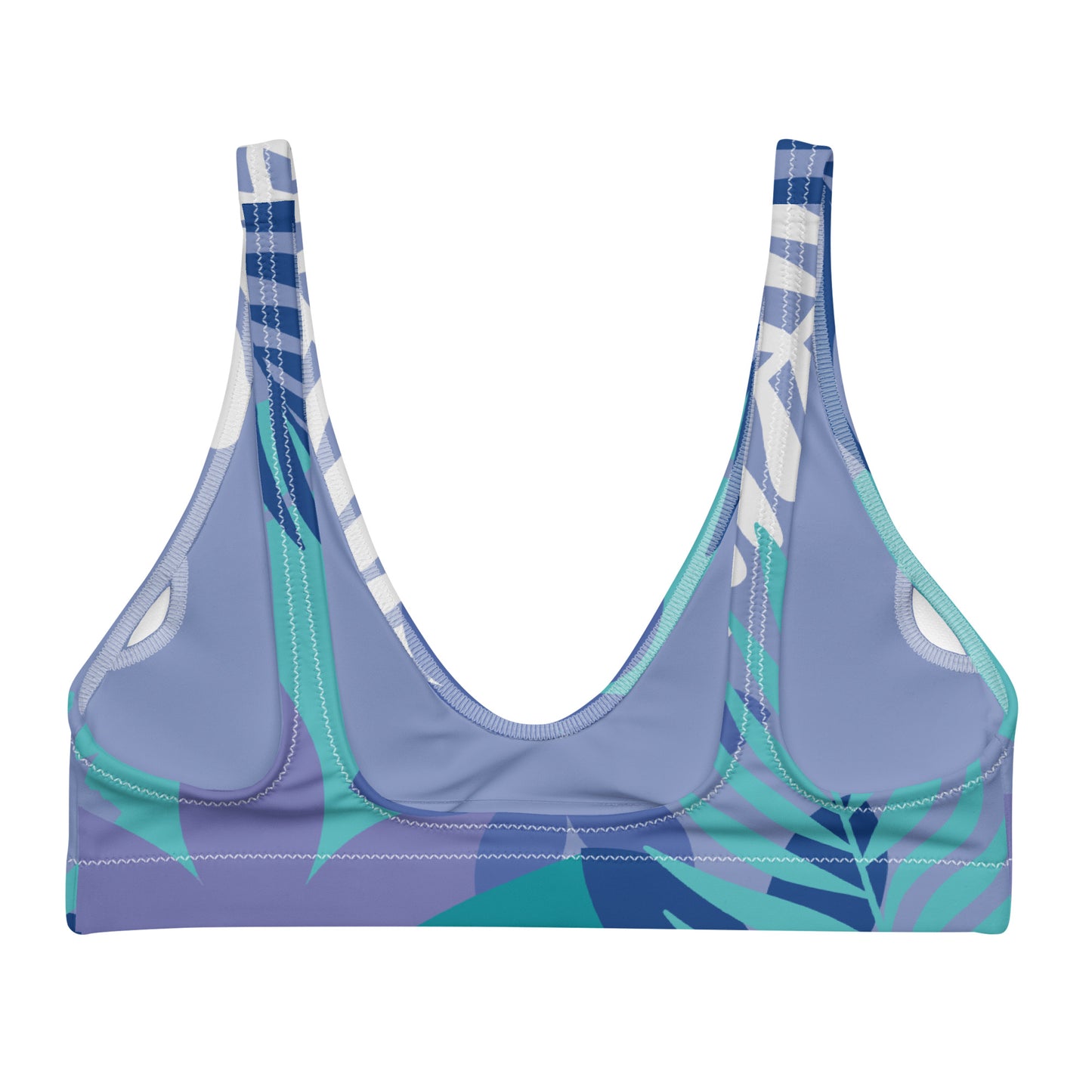 Leaf Printed Recycled padded bikini top