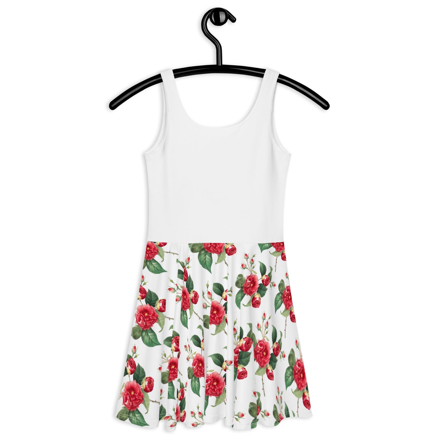 Lower Flower Printed Skater Dress