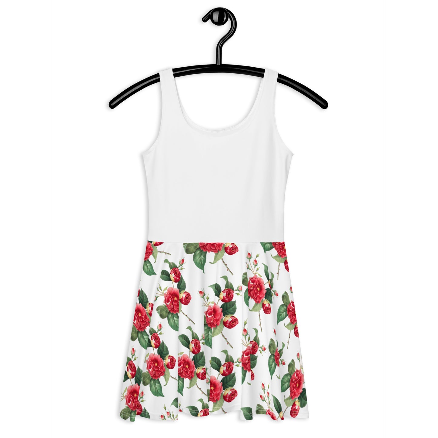 Lower Flower Printed Skater Dress