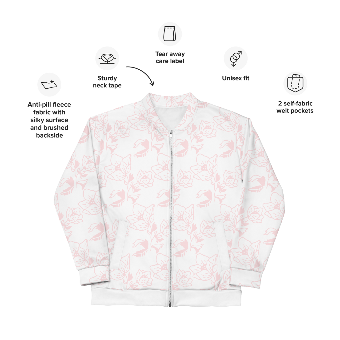 Flower Unisex Bomber Jacket