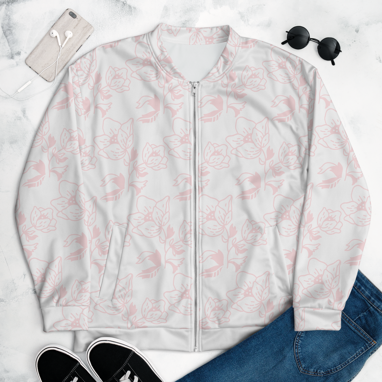 Flower Unisex Bomber Jacket