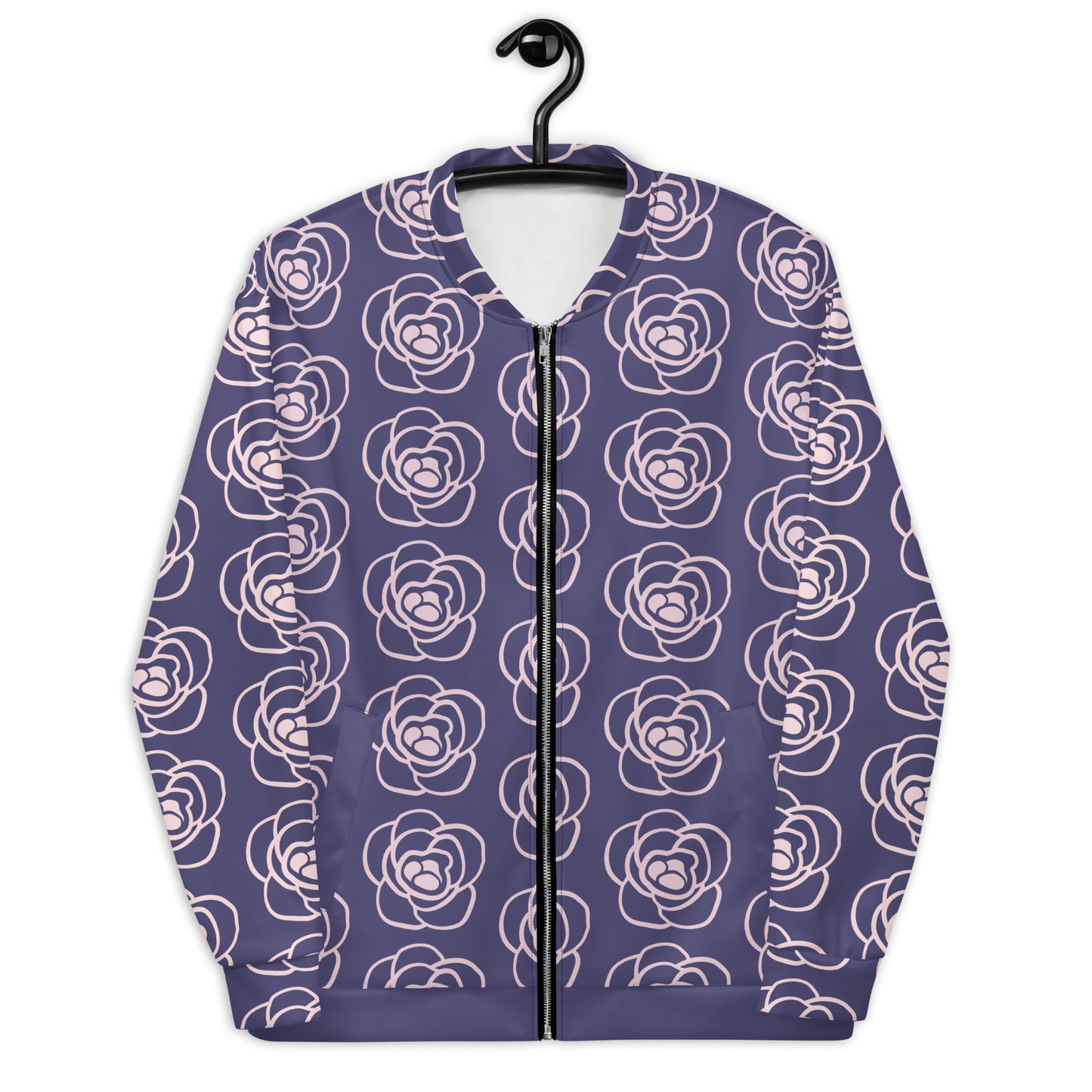 Rose Printed Unisex Bomber Jacket