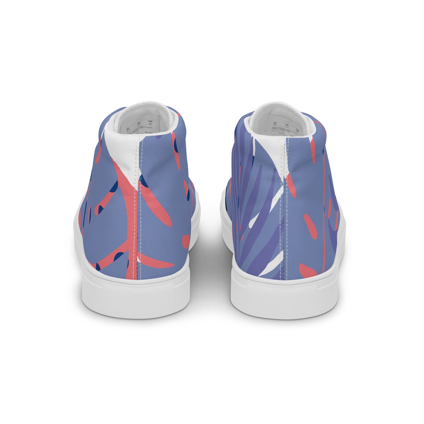 Leaf Printed Women’s high top canvas shoes