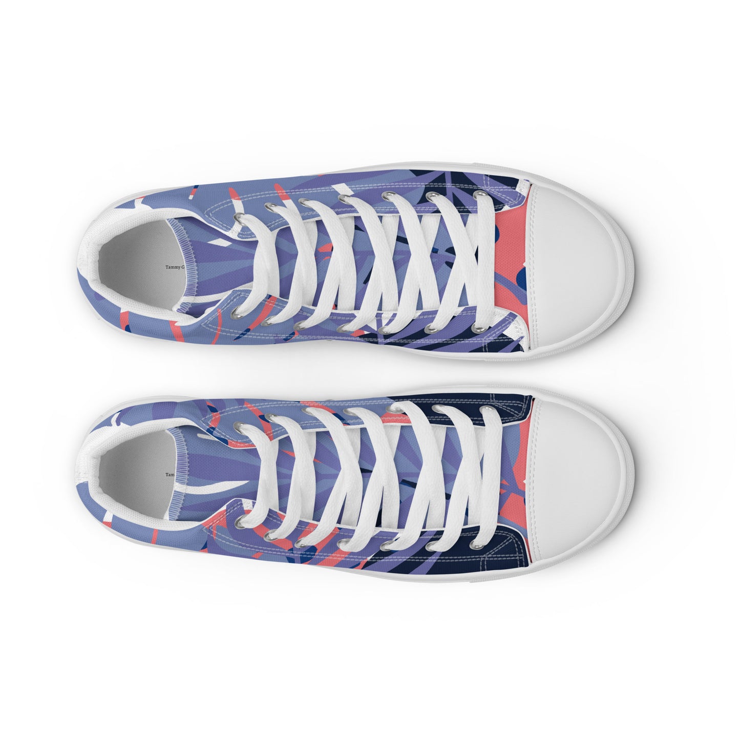 Leaf Printed Women’s high top canvas shoes