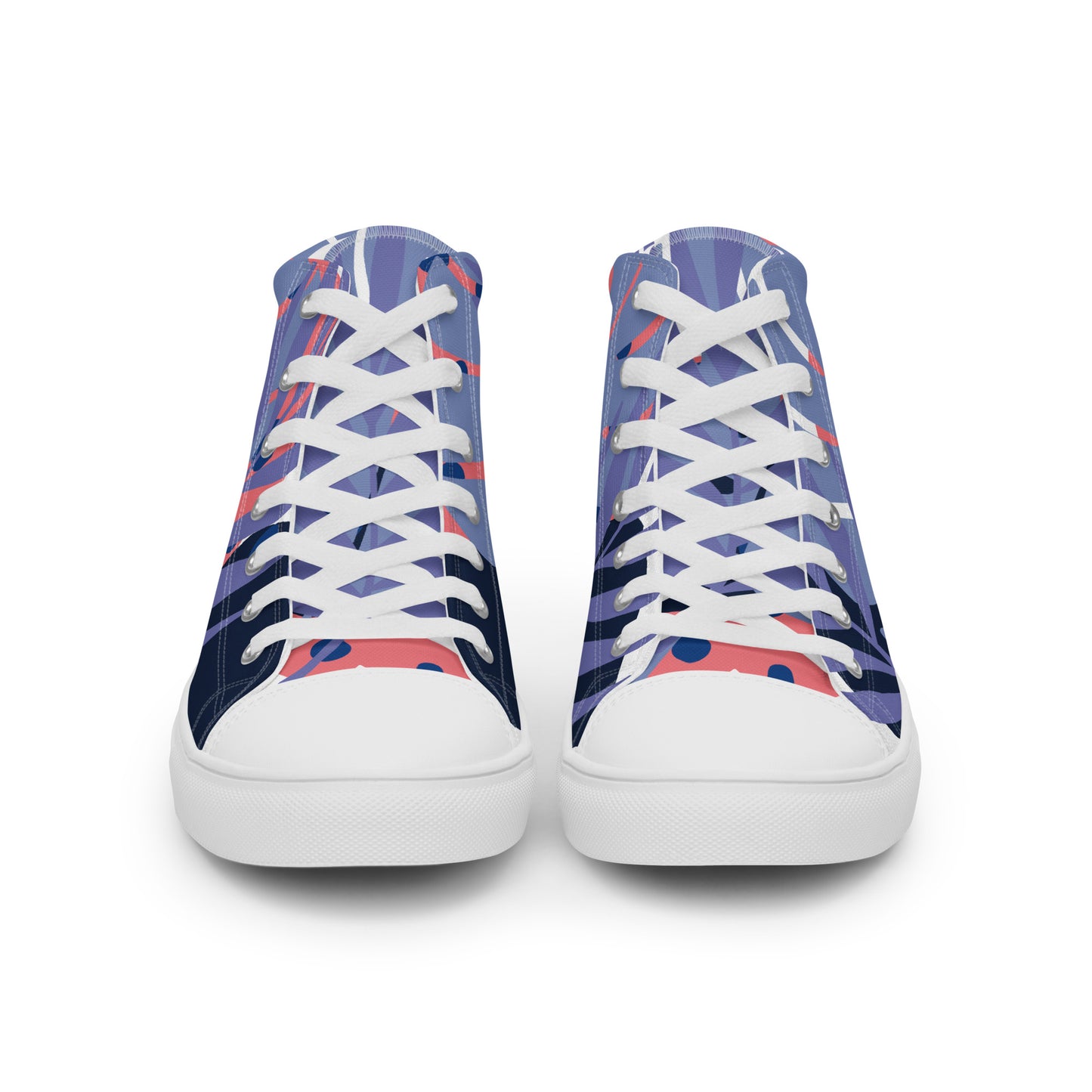 Leaf Printed Women’s high top canvas shoes