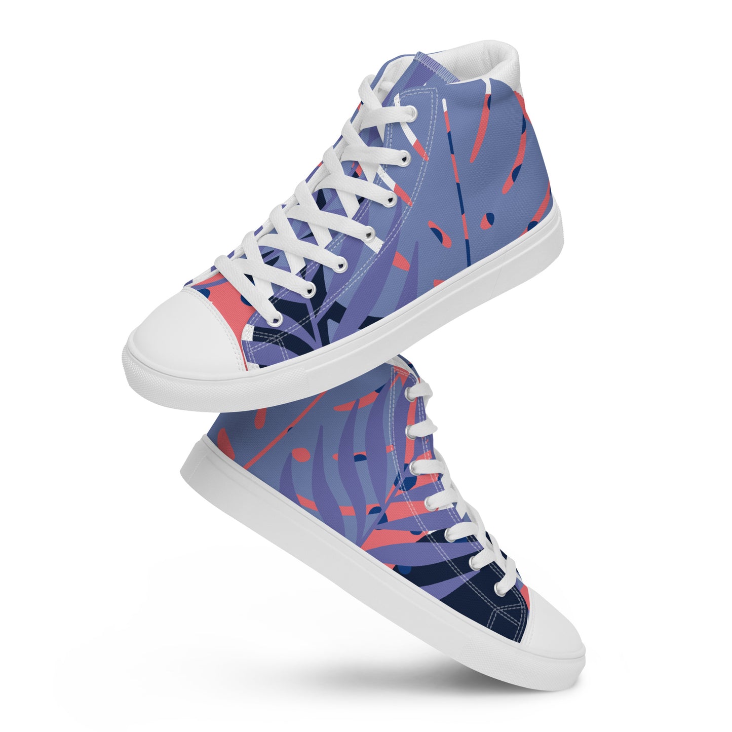 Leaf Printed Women’s high top canvas shoes