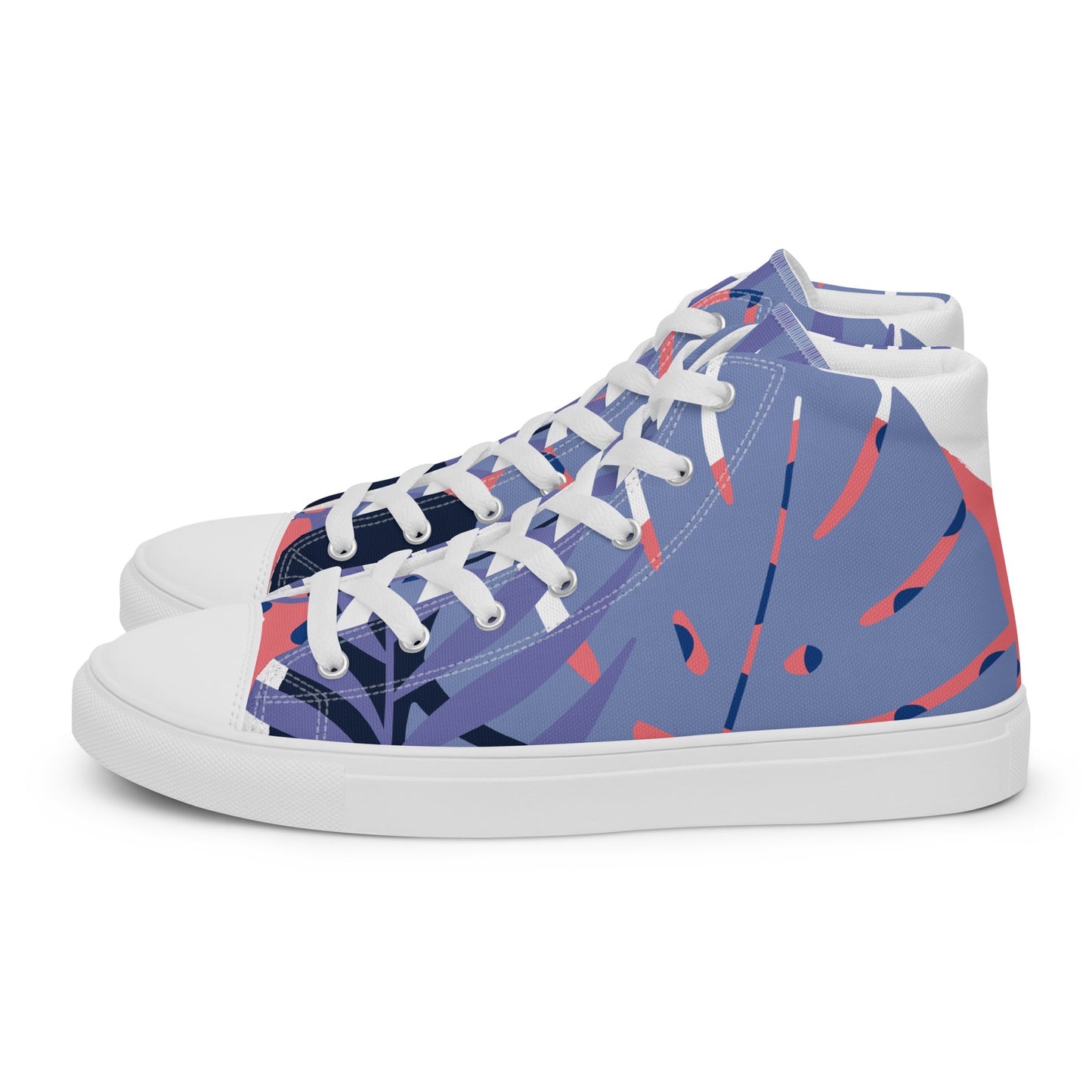 Leaf Printed Women’s high top canvas shoes