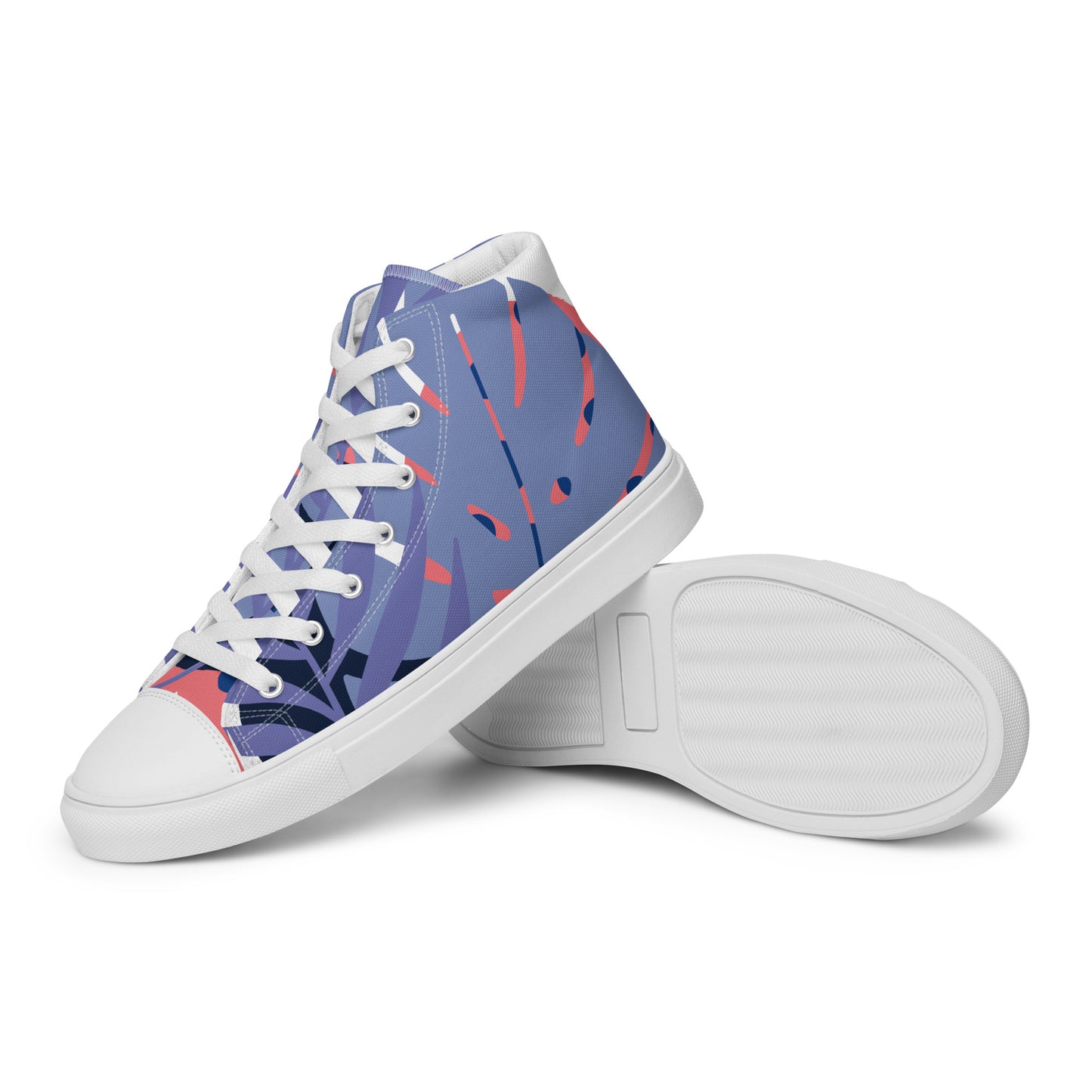 Leaf Printed Women’s high top canvas shoes