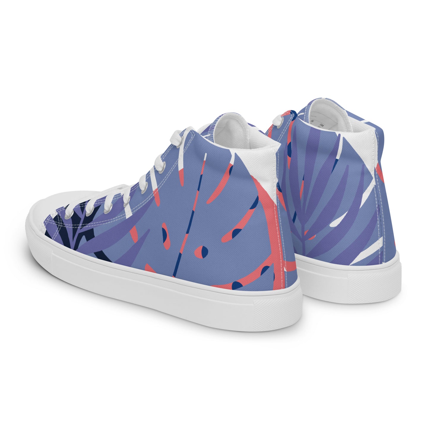 Leaf Printed Women’s high top canvas shoes