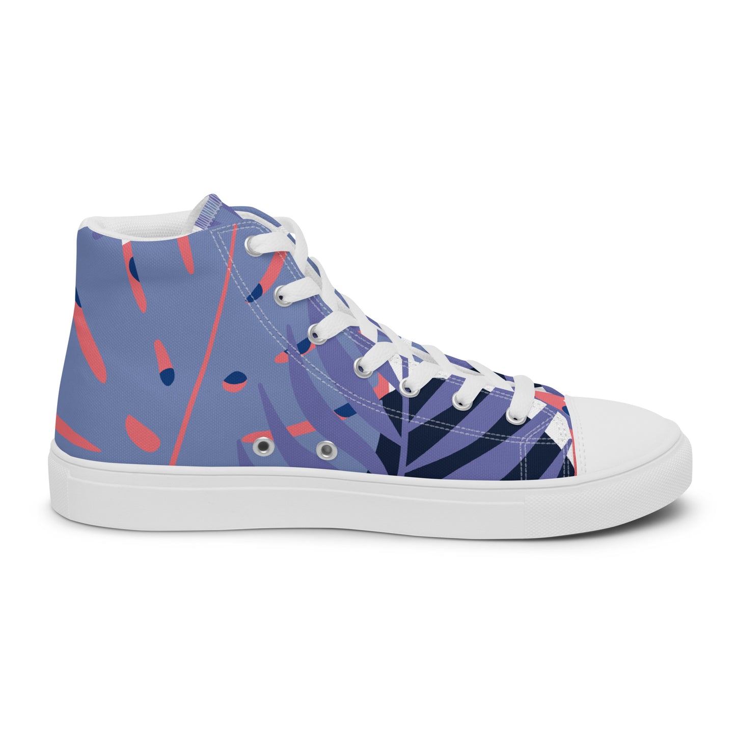 Leaf Printed Women’s high top canvas shoes