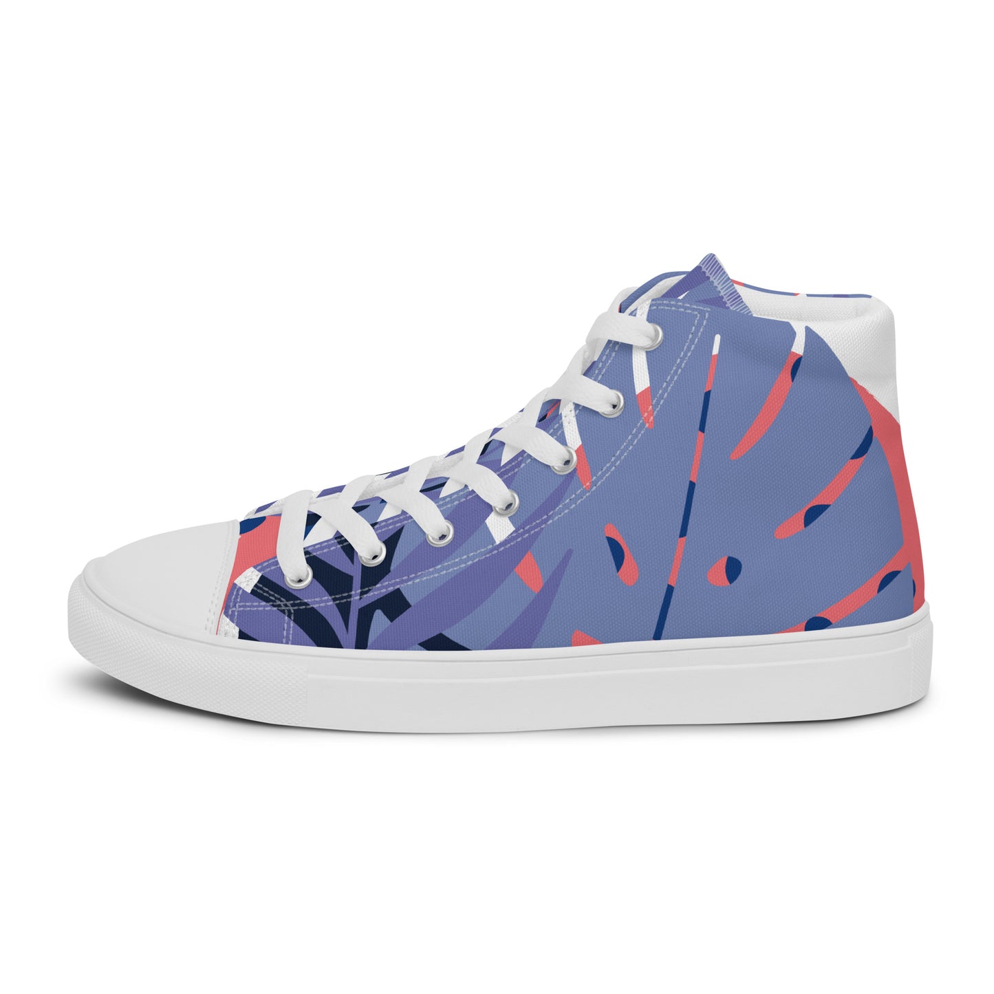 Leaf Printed Women’s high top canvas shoes