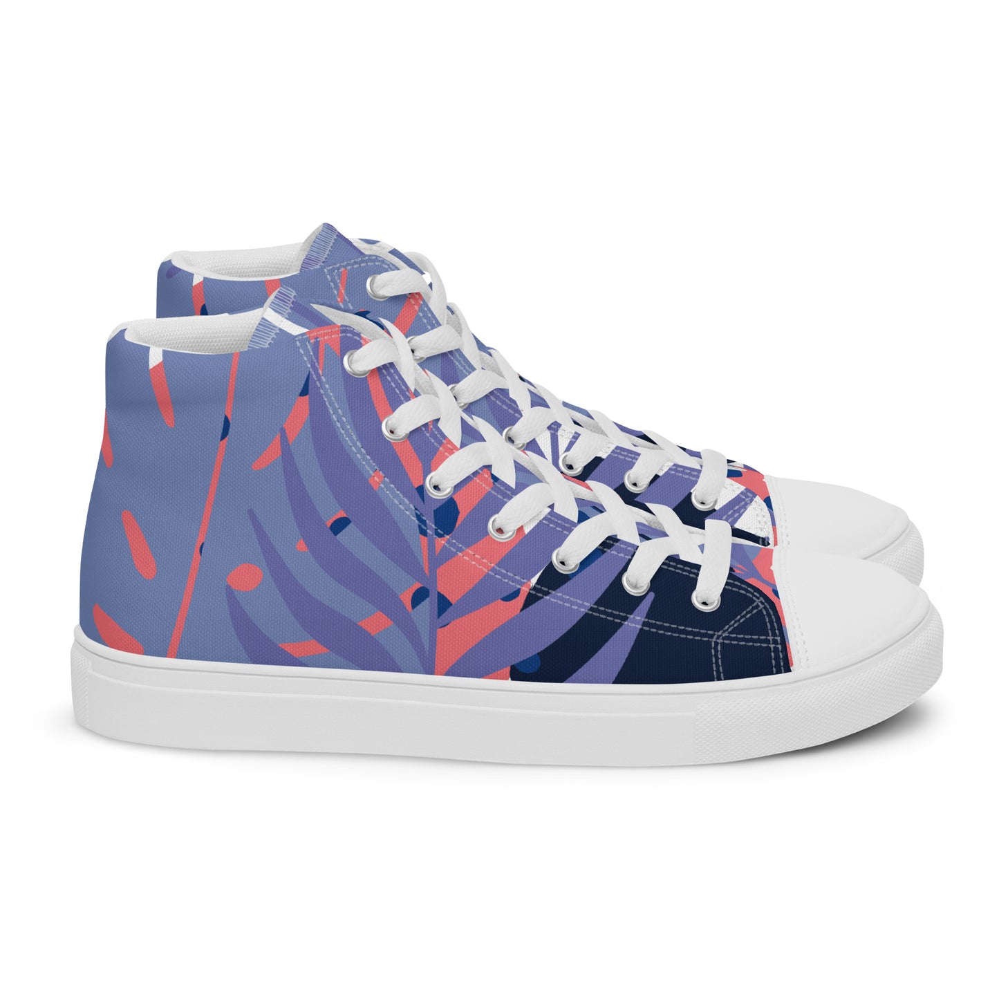 Leaf Printed Women’s high top canvas shoes