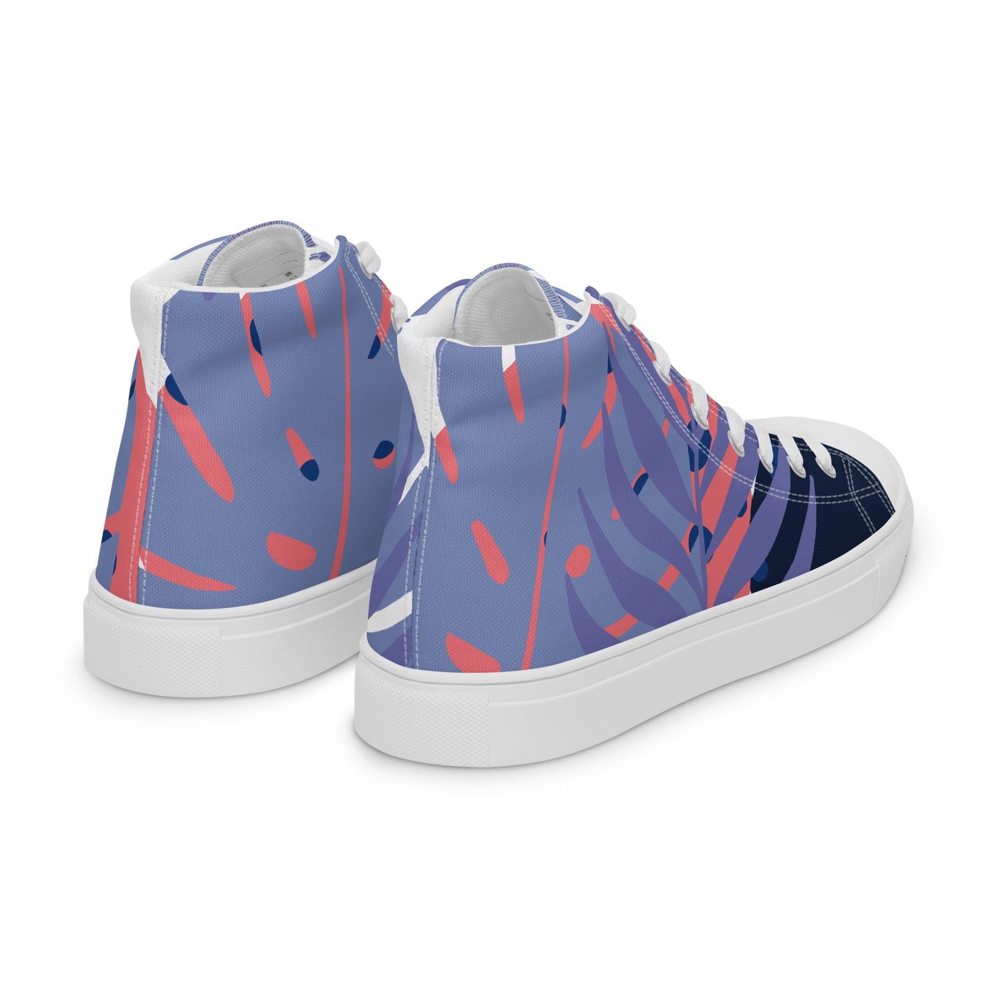 Leaf Printed Women’s high top canvas shoes