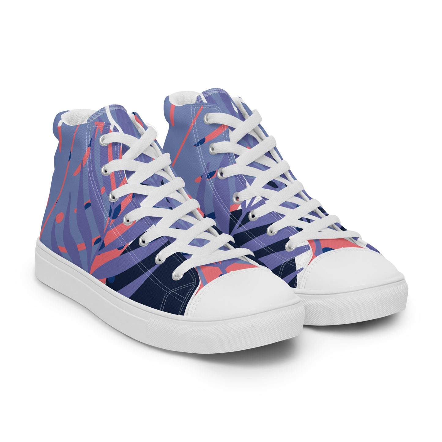 Leaf Printed Women’s high top canvas shoes