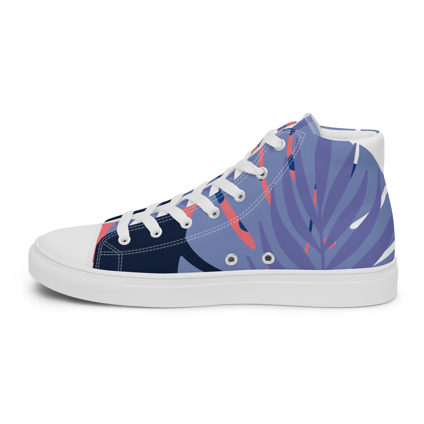 Leaf Printed Women’s high top canvas shoes