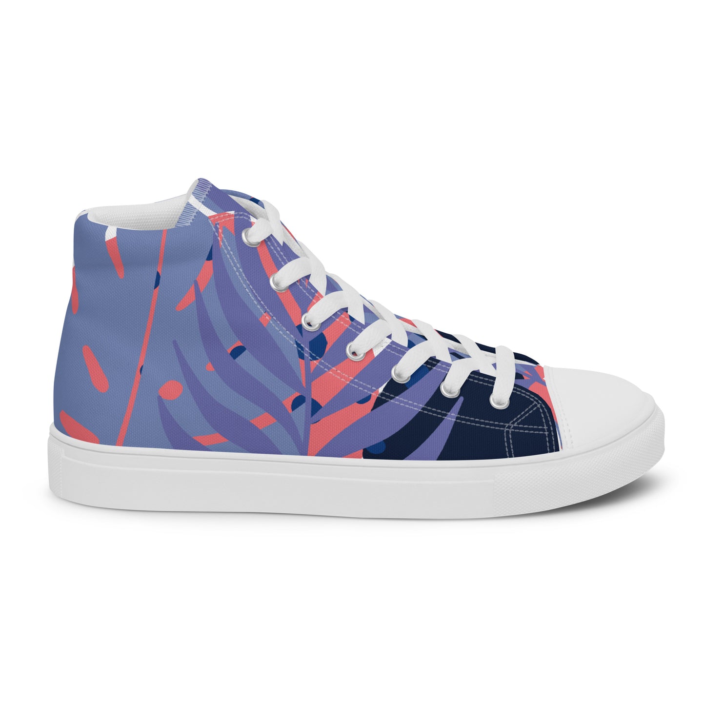 Leaf Printed Women’s high top canvas shoes