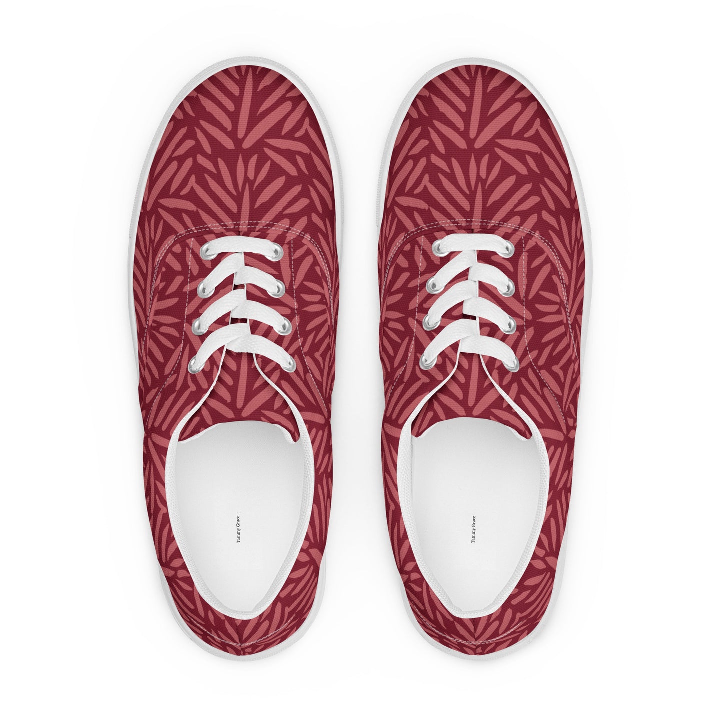 Abstract Printed Women’s lace-up canvas shoes