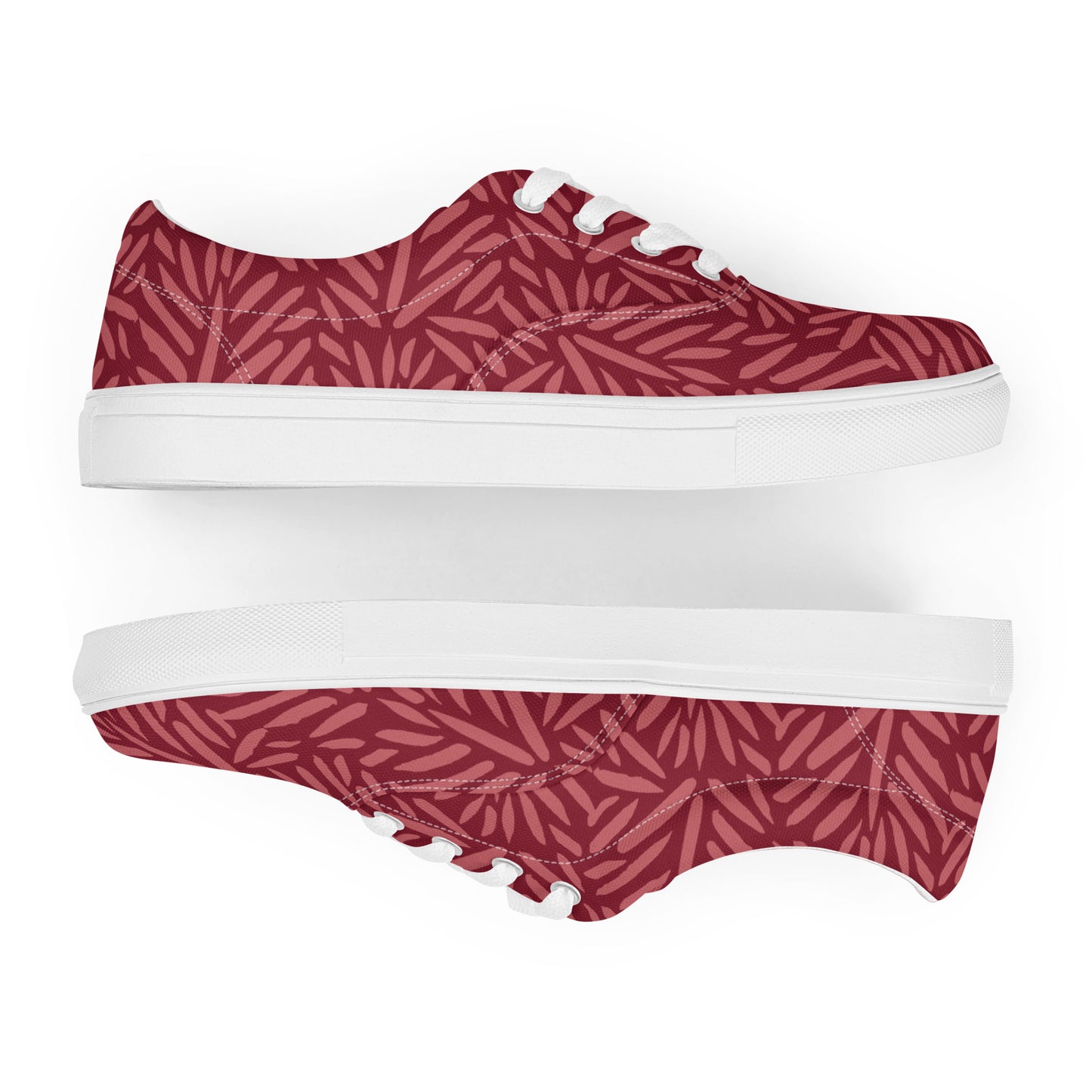 Abstract Printed Women’s lace-up canvas shoes