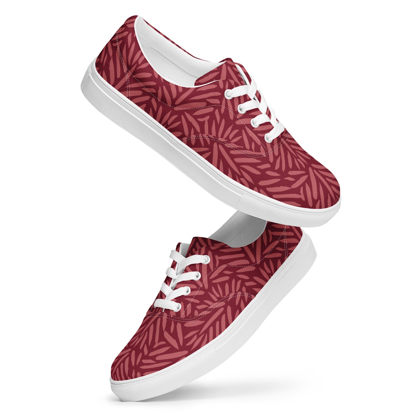 Abstract Printed Women’s lace-up canvas shoes