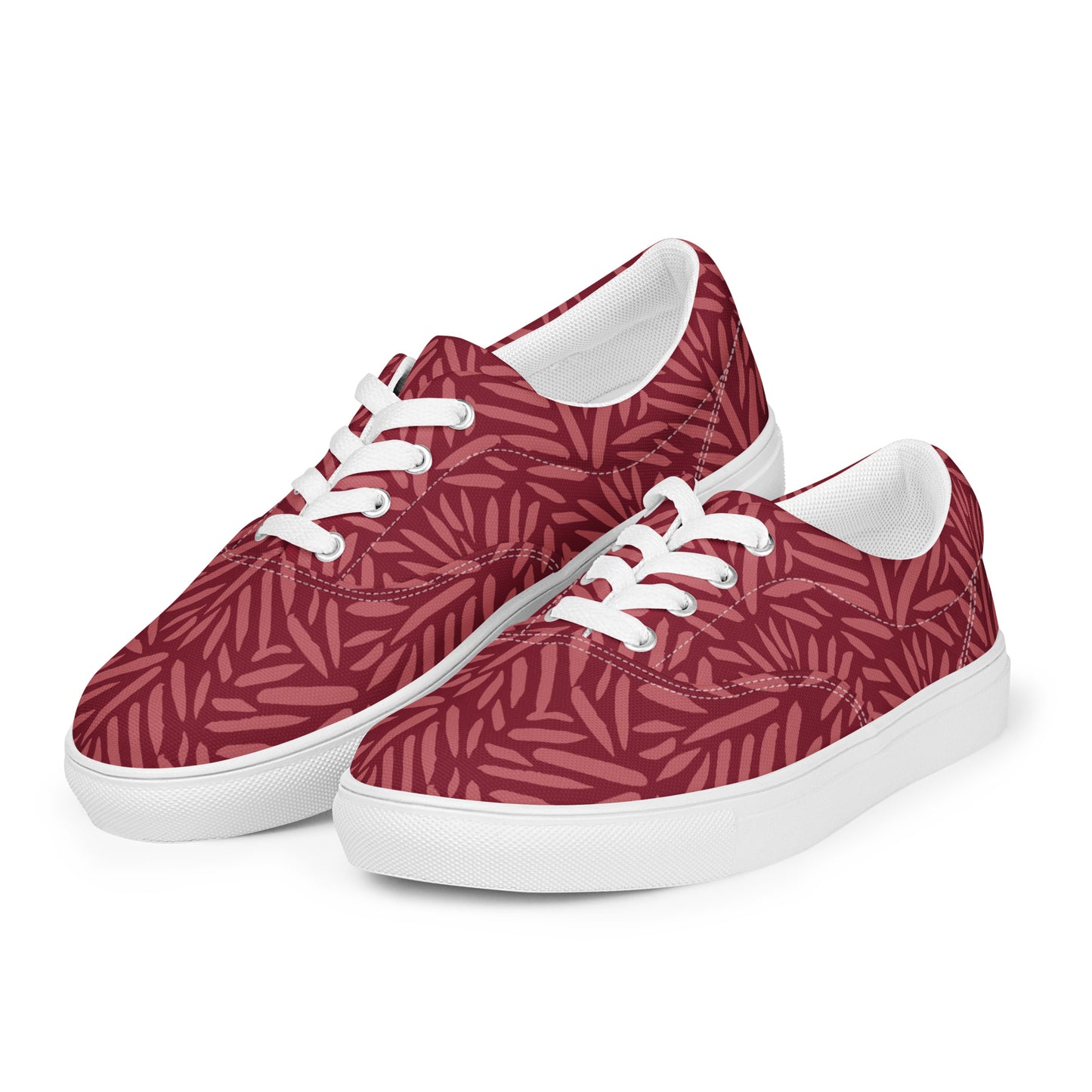 Abstract Printed Women’s lace-up canvas shoes