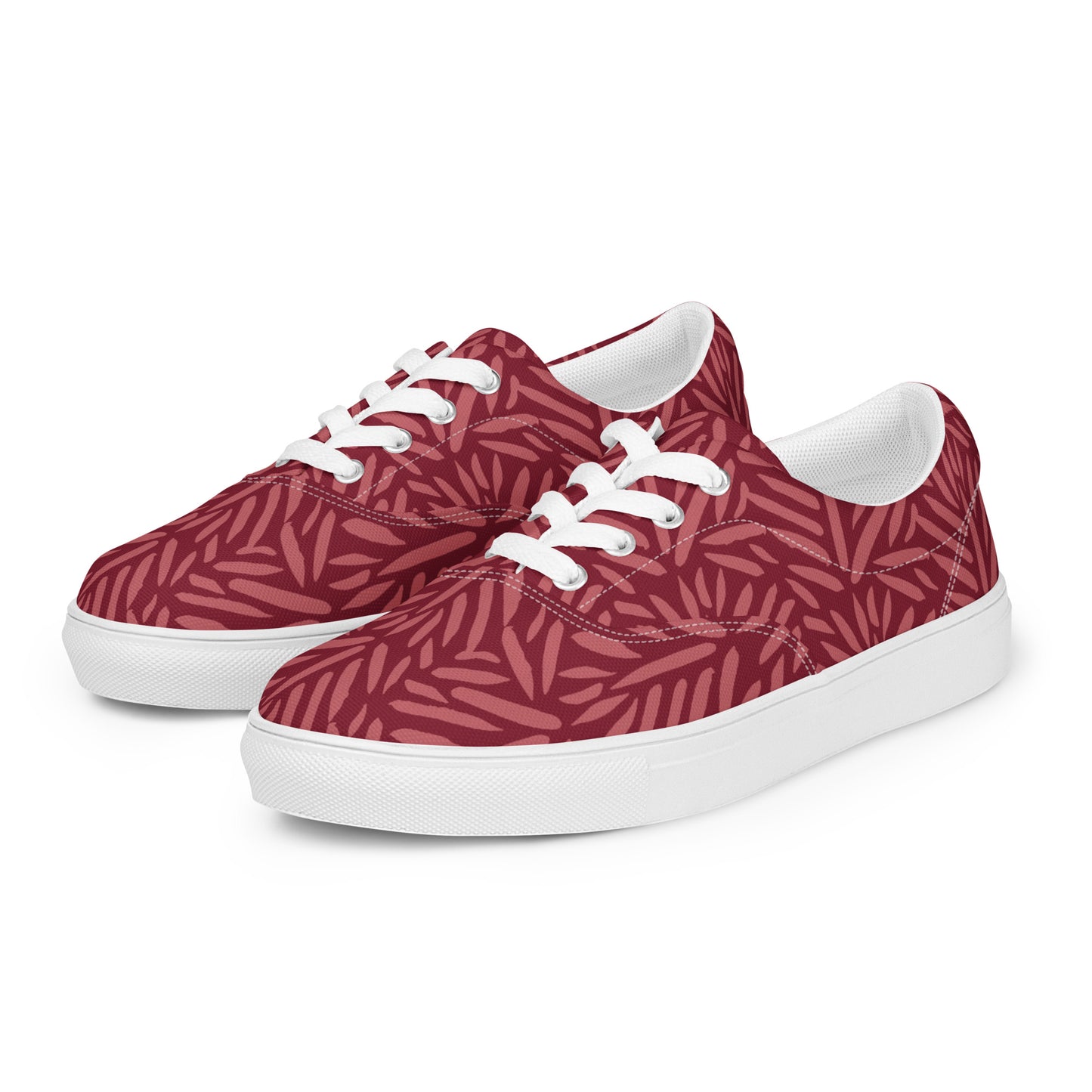 Abstract Printed Women’s lace-up canvas shoes