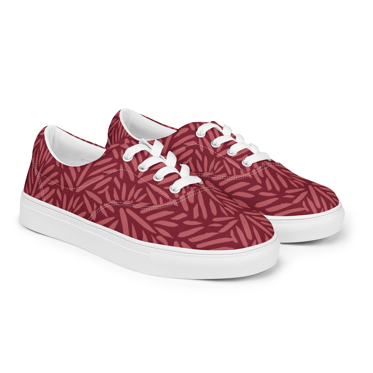 Abstract Printed Women’s lace-up canvas shoes