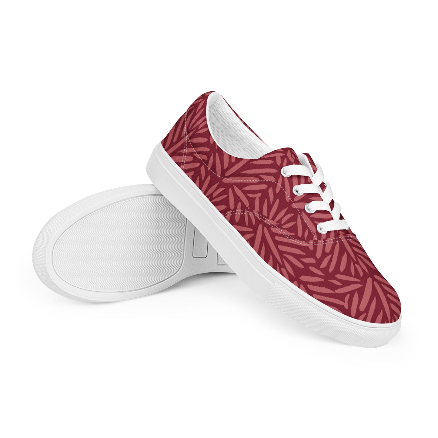 Abstract Printed Women’s lace-up canvas shoes